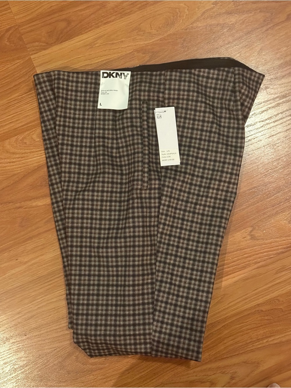 DKNY Plaid Dress Pants
